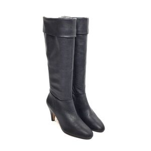 Cynthia Vincent Black Leather Pull-On Boots